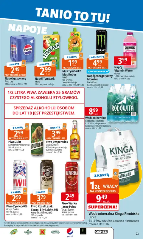 Leclerc - gazetka promocyjna Oferta E.Leclerc I Tanio to tu! od środy 07.01 do poniedziałku 12.01 - strona 23