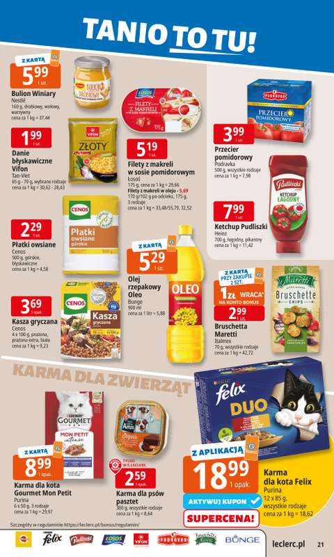 Leclerc - gazetka promocyjna Oferta E.Leclerc I Tanio to tu! od środy 07.01 do poniedziałku 12.01 - strona 21