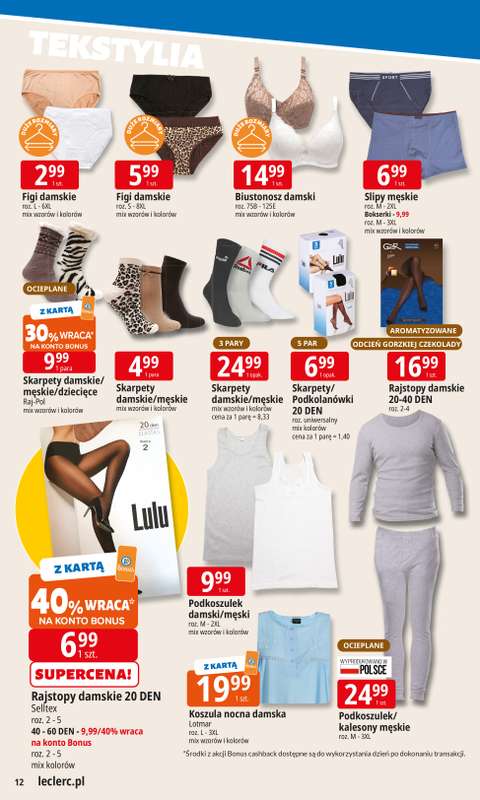 Leclerc - gazetka promocyjna Oferta E.Leclerc I Tanio to tu! od środy 07.01 do poniedziałku 12.01 - strona 12