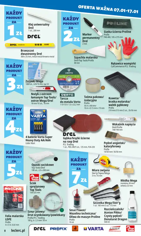 Leclerc - gazetka promocyjna Oferta E.Leclerc I Tanio to tu! od środy 07.01 do poniedziałku 12.01 - strona 8