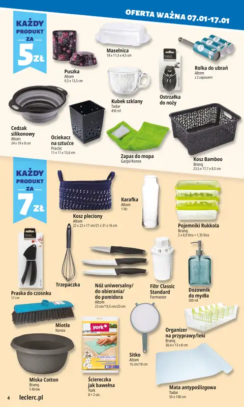 Leclerc - gazetka promocyjna Oferta E.Leclerc I Tanio to tu! od środy 07.01 do poniedziałku 12.01 - strona 4