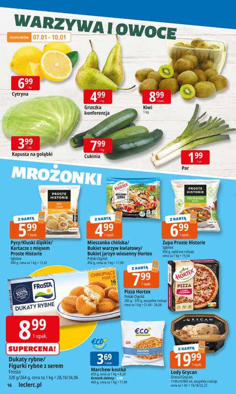 Leclerc - gazetka promocyjna Oferta E.Leclerc I Tanio to tu! od środy 07.01 do poniedziałku 12.01 - strona 16