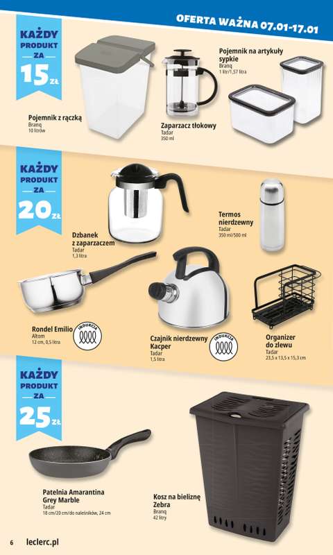 Leclerc - gazetka promocyjna Oferta E.Leclerc I Tanio to tu! od środy 07.01 do poniedziałku 12.01 - strona 6