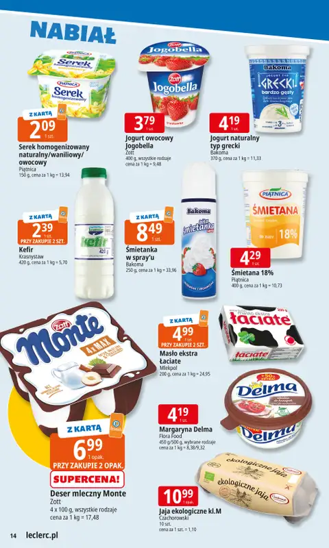 Leclerc - gazetka promocyjna Oferta E.Leclerc I Tanio to tu! od środy 07.01 do poniedziałku 12.01 - strona 14