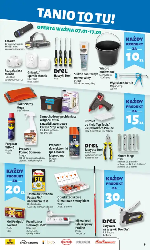 Leclerc - gazetka promocyjna Oferta E.Leclerc I Tanio to tu! od środy 07.01 do poniedziałku 12.01 - strona 9