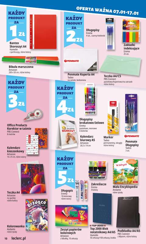 Leclerc - gazetka promocyjna Oferta E.Leclerc I Tanio to tu! od środy 07.01 do poniedziałku 12.01 - strona 10