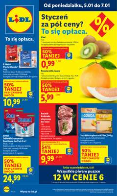 Lidl - gazetka promocyjna Oferta od poniedziałku od poniedziałku 05.01 do środy 07.01