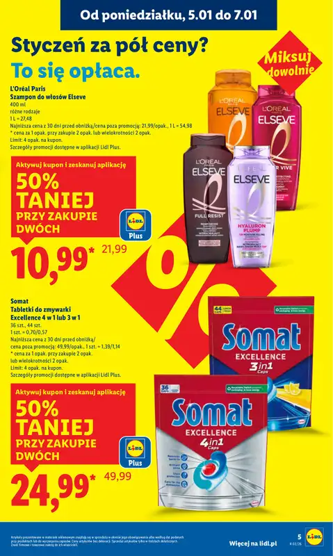 Lidl - gazetka promocyjna Oferta od poniedziałku od poniedziałku 05.01 do środy 07.01 - strona 5