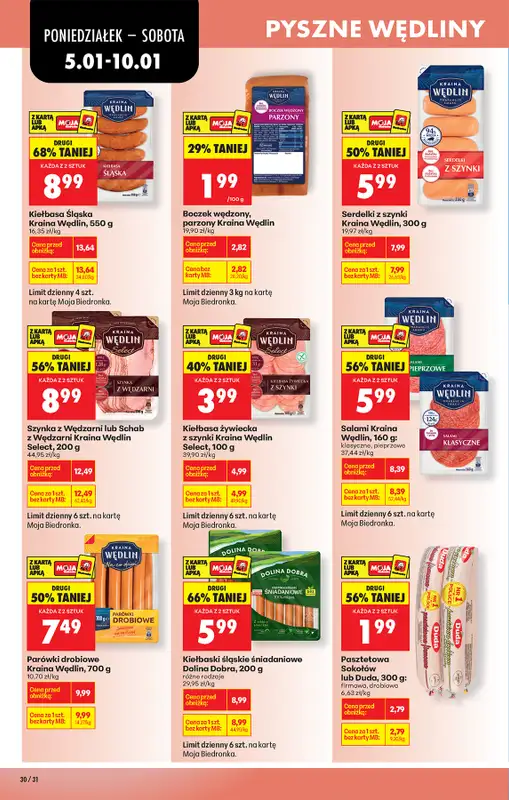 Biedronka - gazetka promocyjna Od poniedziałku, Z ladą tradycyjną od poniedziałku 05.01 do soboty 10.01 - strona 38