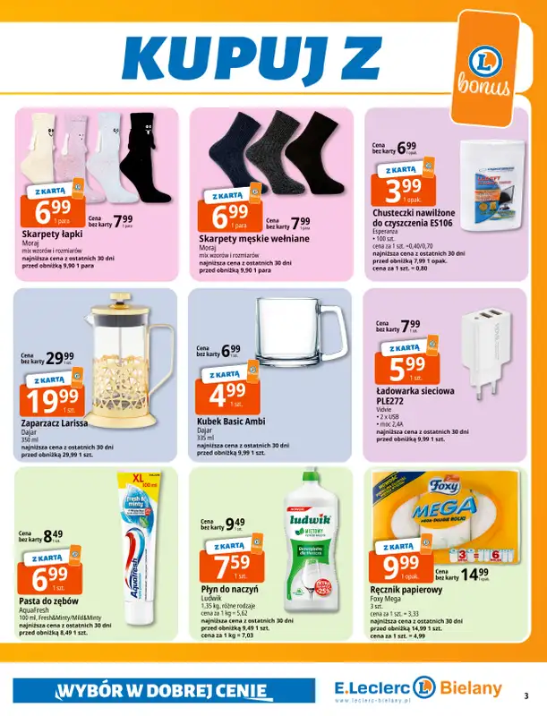 Leclerc - gazetka promocyjna Oferta Bielany | Tanio w E.Leclerc od wtorku 13.01 do niedzieli 25.01 - strona 3