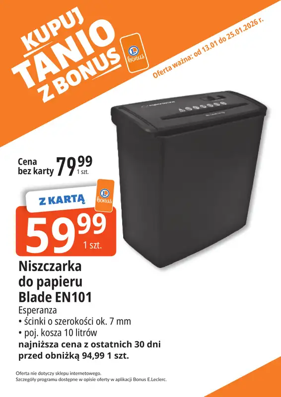 Leclerc - gazetka promocyjna Oferta Bielany I Kupuj tanio z bonus od wtorku 13.01 do niedzieli 25.01 - strona 34