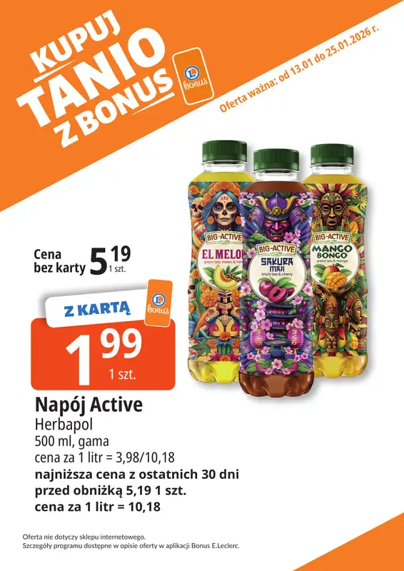 Leclerc - gazetka promocyjna Oferta Bielany I Kupuj tanio z bonus od wtorku 13.01 do niedzieli 25.01 - strona 22