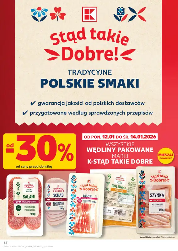 Kaufland - gazetka promocyjna Oferta Kaufland od czwartku 08.01 do środy 14.01 - strona 38