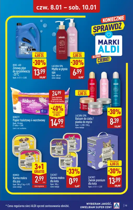 Aldi - gazetka promocyjna ZABRZE: WIELKIE OTWARCIE już w czwartek: 08.01! od czwartku 08.01 do soboty 10.01 - strona 15