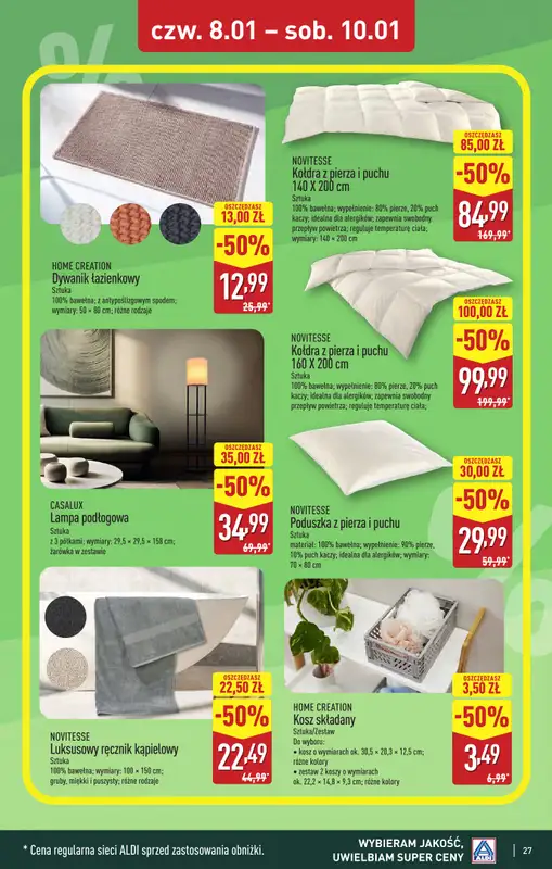 Aldi - gazetka promocyjna ZABRZE: WIELKIE OTWARCIE już w czwartek: 08.01! od czwartku 08.01 do soboty 10.01 - strona 27