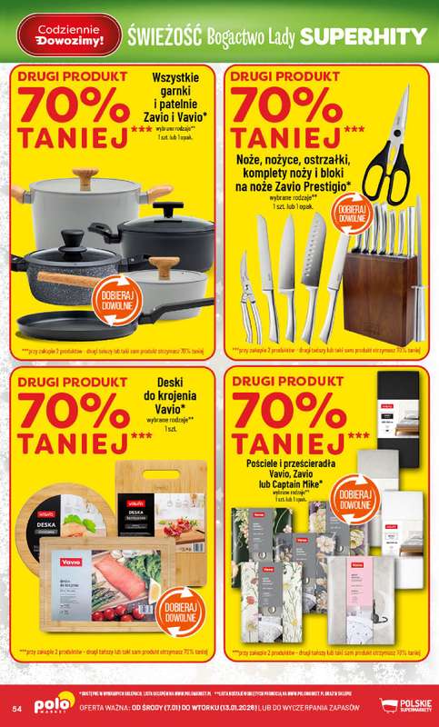 POLOmarket - gazetka promocyjna Gazetka od środy 07.01 do wtorku 13.01 - strona 54