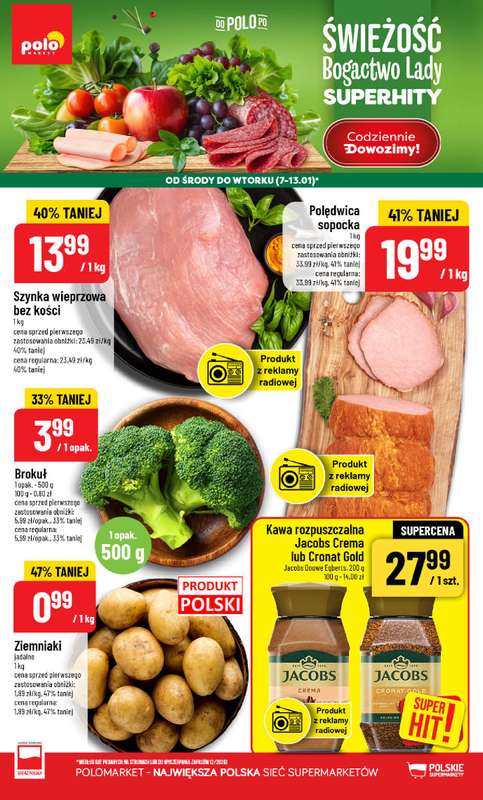 POLOmarket - gazetka promocyjna Gazetka od środy 07.01 do wtorku 13.01