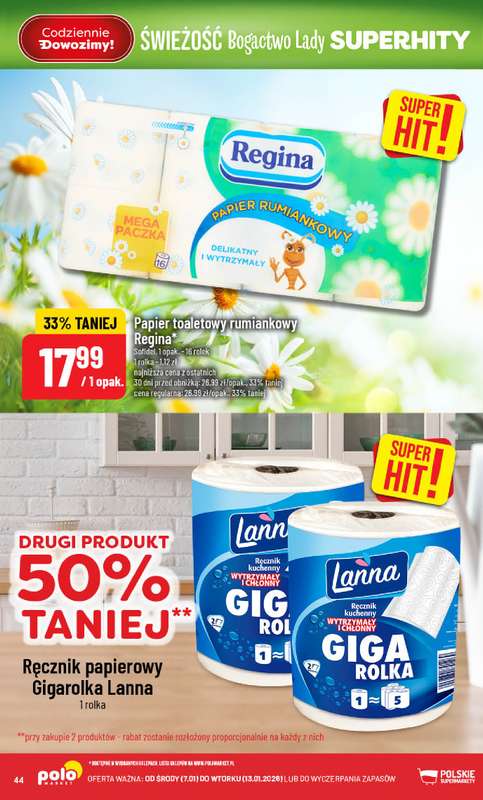 POLOmarket - gazetka promocyjna Gazetka od środy 07.01 do wtorku 13.01 - strona 44