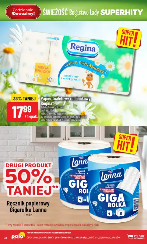 POLOmarket - gazetka promocyjna Gazetka od środy 07.01 do wtorku 13.01 - strona 44