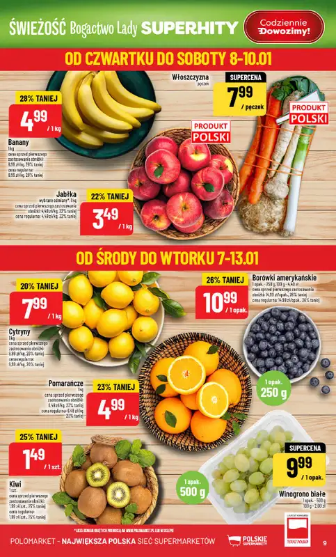 POLOmarket - gazetka promocyjna Gazetka od środy 07.01 do wtorku 13.01 - strona 9