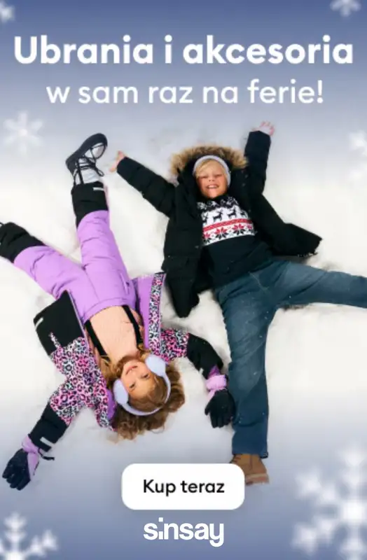 Sinsay - gazetka promocyjna Ubrania w sam raz na ferie zimowe  PROMOCYJNE CENY!  