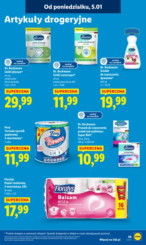 Lidl - gazetka promocyjna Oferta od poniedziałku od poniedziałku 05.01 do środy 07.01 - strona 61
