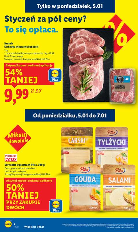Lidl - gazetka promocyjna Oferta od poniedziałku od poniedziałku 05.01 do środy 07.01 - strona 2