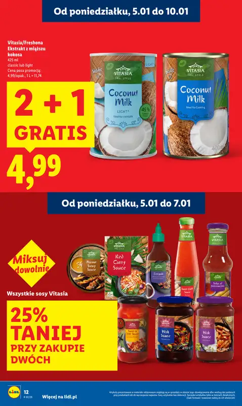 Lidl - gazetka promocyjna Oferta od poniedziałku od poniedziałku 05.01 do środy 07.01 - strona 12