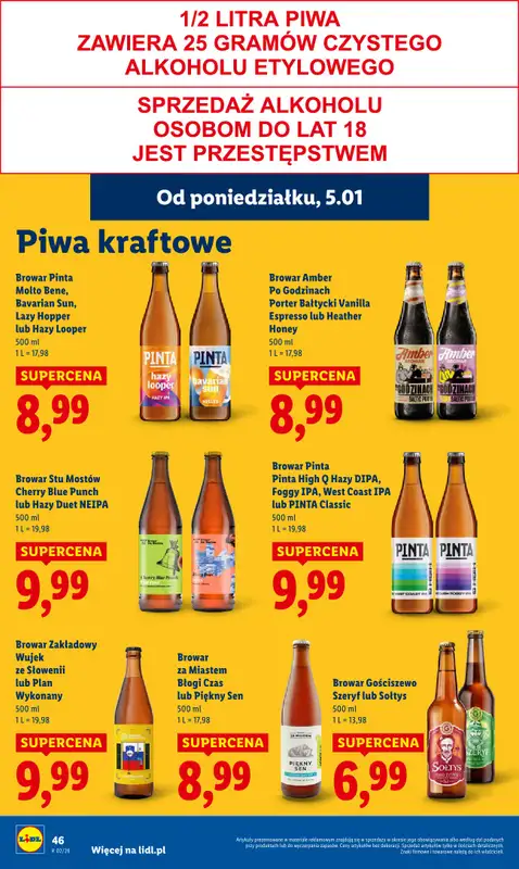 Lidl - gazetka promocyjna Oferta od poniedziałku od poniedziałku 05.01 do środy 07.01 - strona 48