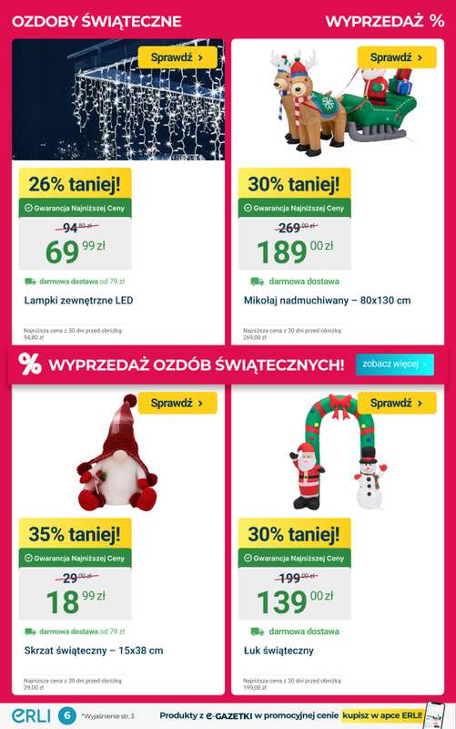 ERLI - gazetka promocyjna WYPRZEDAŻ – meble i wyposażenie domu oraz warsztatu! od środy 07.01 do niedzieli 11.01 - strona 6