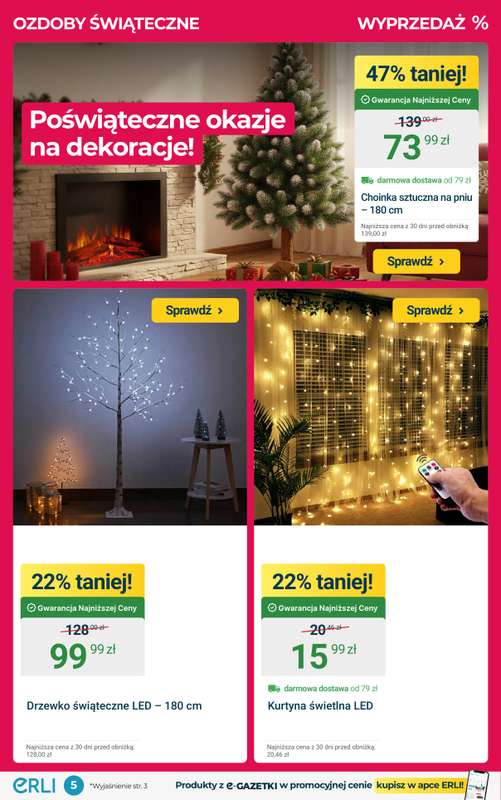 ERLI - gazetka promocyjna WYPRZEDAŻ – meble i wyposażenie domu oraz warsztatu! od środy 07.01 do niedzieli 11.01 - strona 5