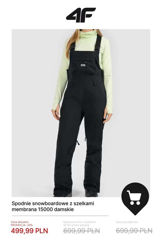 4F - gazetka promocyjna Wyprzedaż do -50% | Sporty zimowe od poniedziałku 05.01  - strona 13