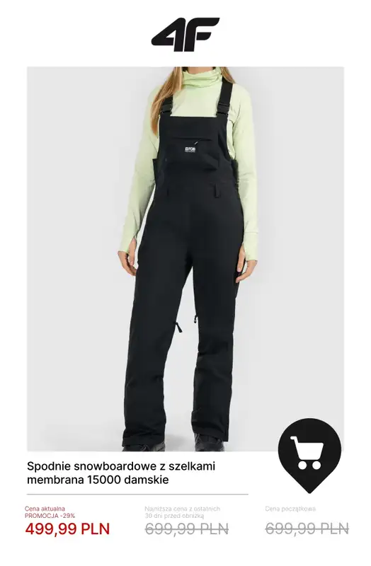 4F - gazetka promocyjna Wyprzedaż do -50% | Sporty zimowe od poniedziałku 05.01  - strona 13