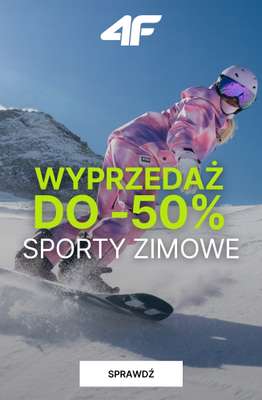 4F - gazetka promocyjna Wyprzedaż do -50% | Sporty zimowe od poniedziałku 05.01 