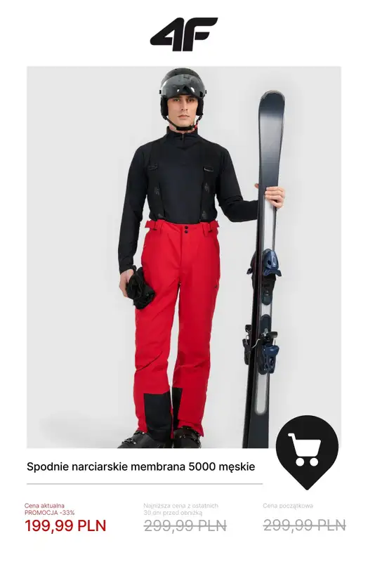 4F - gazetka promocyjna Wyprzedaż do -50% | Sporty zimowe od poniedziałku 05.01  - strona 16