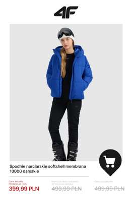 Spodnie narciarskie softshell membrana 10000 damskie