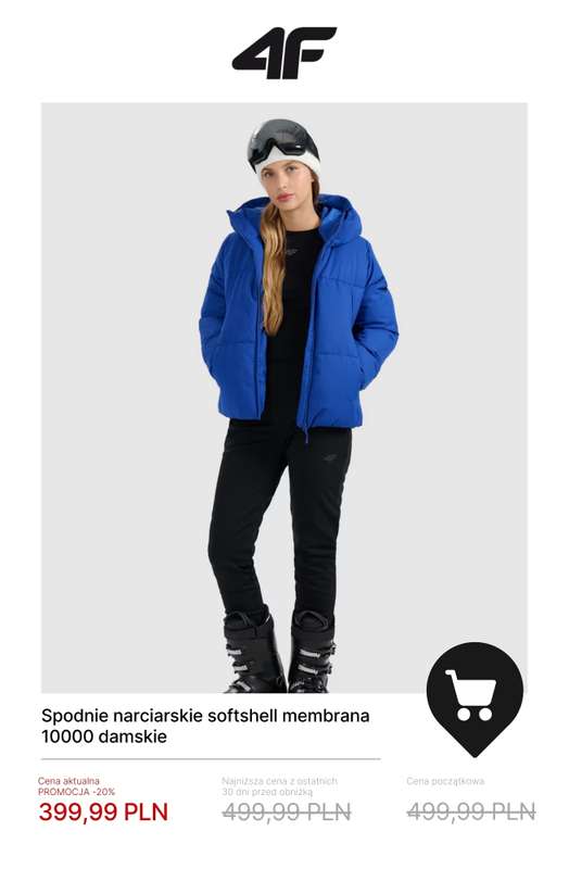 4F - gazetka promocyjna Wyprzedaż do -50% | Sporty zimowe od poniedziałku 05.01  - strona 4