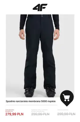 4F - gazetka promocyjna Wyprzedaż do -50% | Sporty zimowe od poniedziałku 05.01  - strona 9