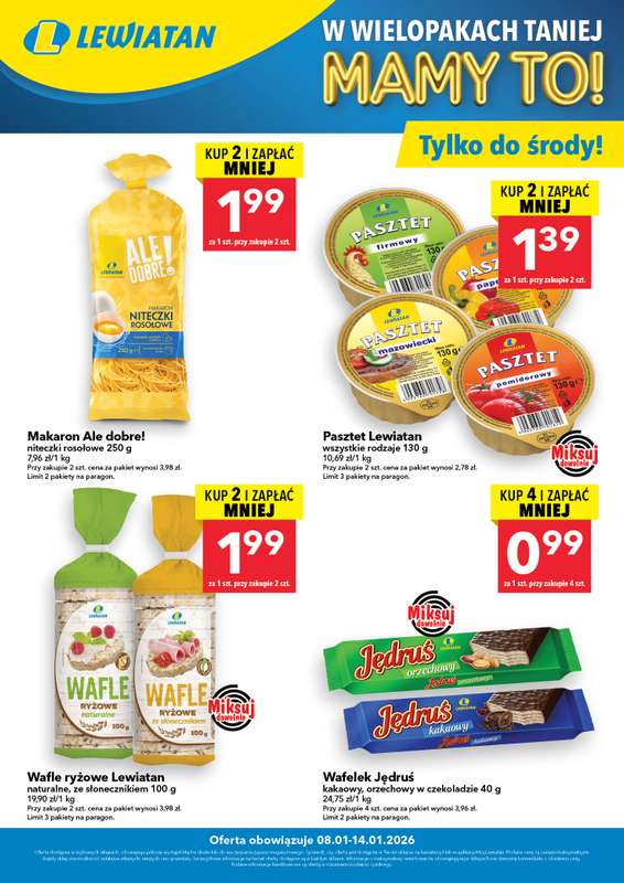 LEWIATAN - gazetka promocyjna Kupuj i zyskaj więcej od czwartku 08.01 do środy 14.01
