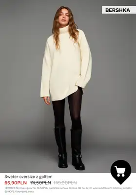 Bershka - gazetka promocyjna Wyprzedaż do -50% – Dzianina & bluzy dla niej od wtorku 06.01  - strona 6