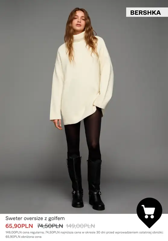 Bershka - gazetka promocyjna Wyprzedaż do -50% – Dzianina & bluzy dla niej od wtorku 06.01  - strona 6