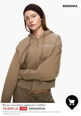 Bershka - gazetka promocyjna Wyprzedaż do -50% – Dzianina & bluzy dla niej od wtorku 06.01  - strona 3