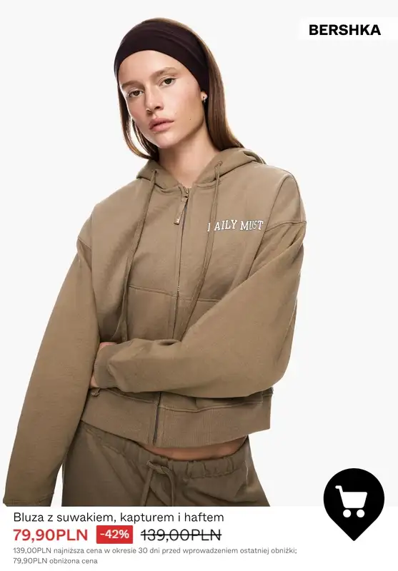 Bershka - gazetka promocyjna Wyprzedaż do -50% – Dzianina & bluzy dla niej od wtorku 06.01  - strona 3