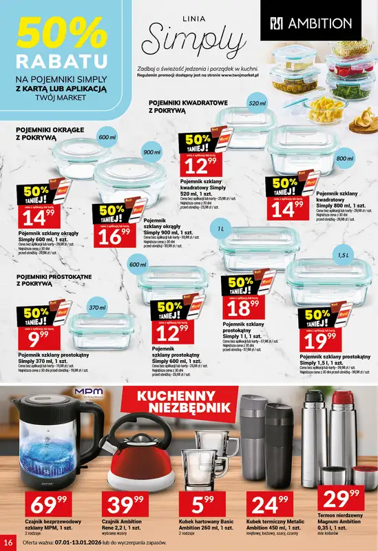 Twój Market - gazetka promocyjna Gazetka od środy 07.01 do wtorku 13.01 - strona 16