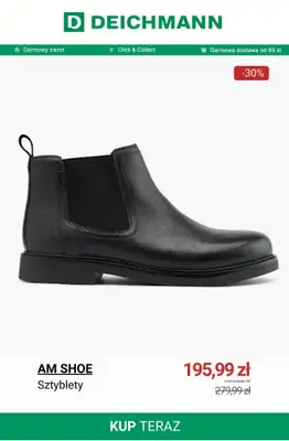Deichmann - gazetka promocyjna Wyprzedaż butów męskich na zimę od poniedziałku 05.01  - strona 6