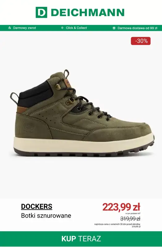 Deichmann - gazetka promocyjna Wyprzedaż butów męskich na zimę od poniedziałku 05.01  - strona 11
