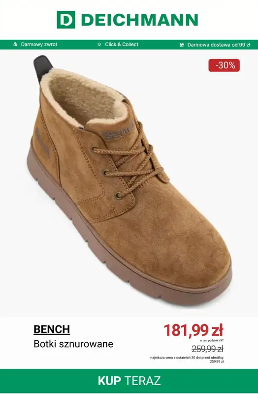 Deichmann - gazetka promocyjna Wyprzedaż butów męskich na zimę   - strona 3