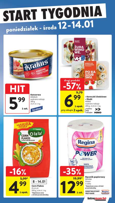 Intermarche - gazetka promocyjna Intertani start tygodnia od poniedziałku 12.01 do środy 14.01 - strona 3