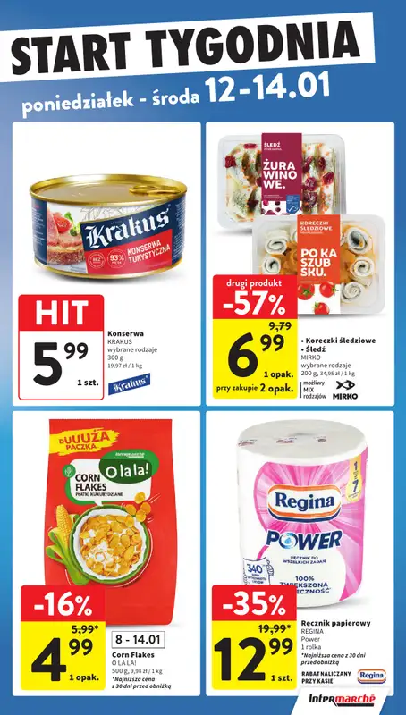 Intermarche - gazetka promocyjna Intertani start tygodnia od poniedziałku 12.01 do środy 14.01 - strona 3
