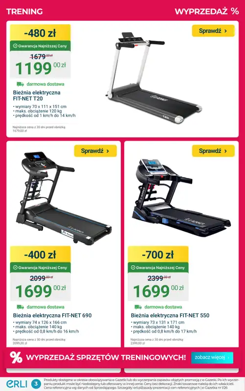 ERLI - gazetka promocyjna Aktywny start w nowy rok! – Must have % od poniedziałku 05.01 do niedzieli 11.01 - strona 3